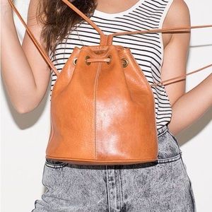 Rare OG Vintage American Apparel Leather Bucket Bag